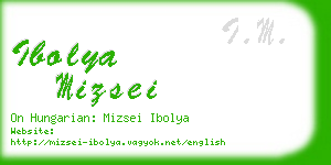 ibolya mizsei business card